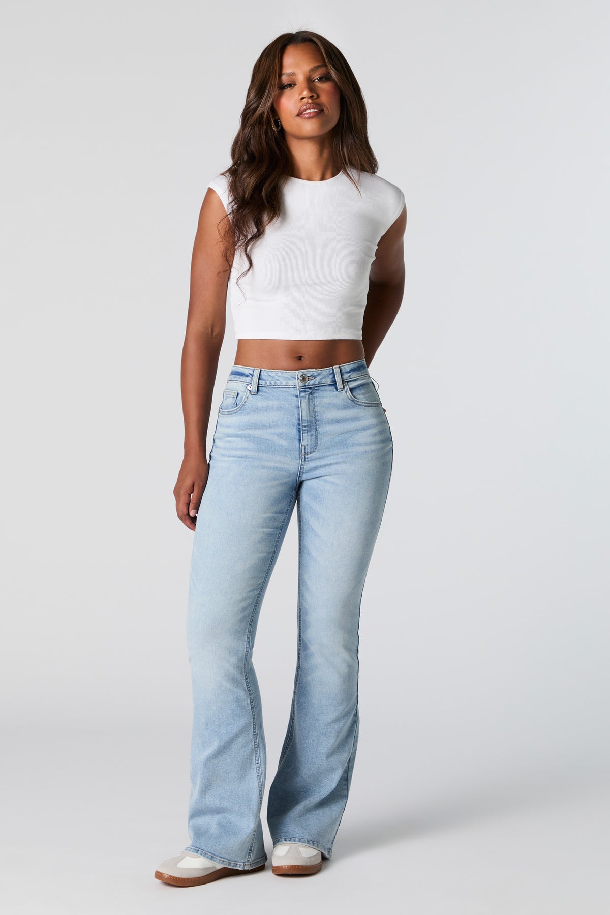 Austin Light Wash High Rise Flare Jean