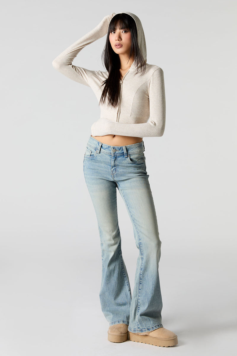 Vintage Light Wash Low Rise Flare Jean