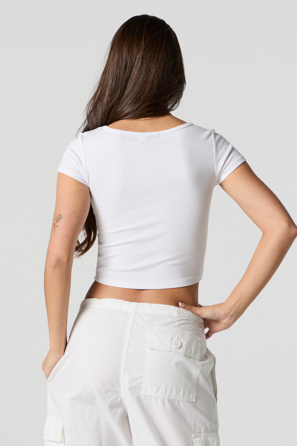Ribbed Notched Cropped T-Shirt Ribbed Notched Cropped T-Shirt 6