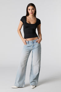 Contour Scoop Square Neck T-Shirt