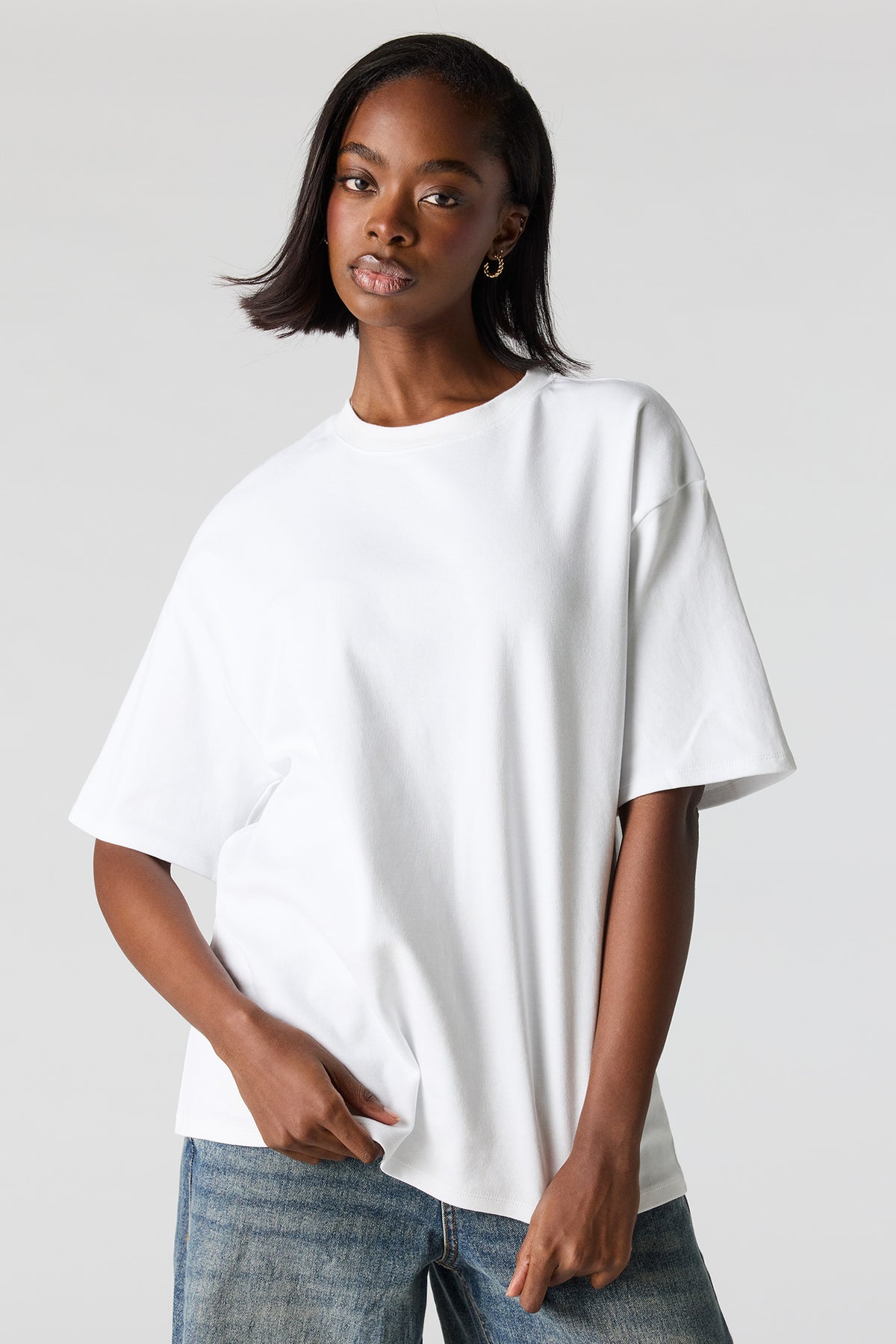 Luxe Heavy Cotton Oversized Boxy T-Shirt - White