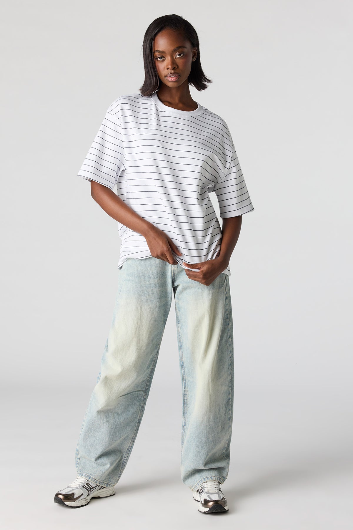 Alt View 3. Luxe Heavy Cotton Oversized Boxy T-Shirt - Ivory