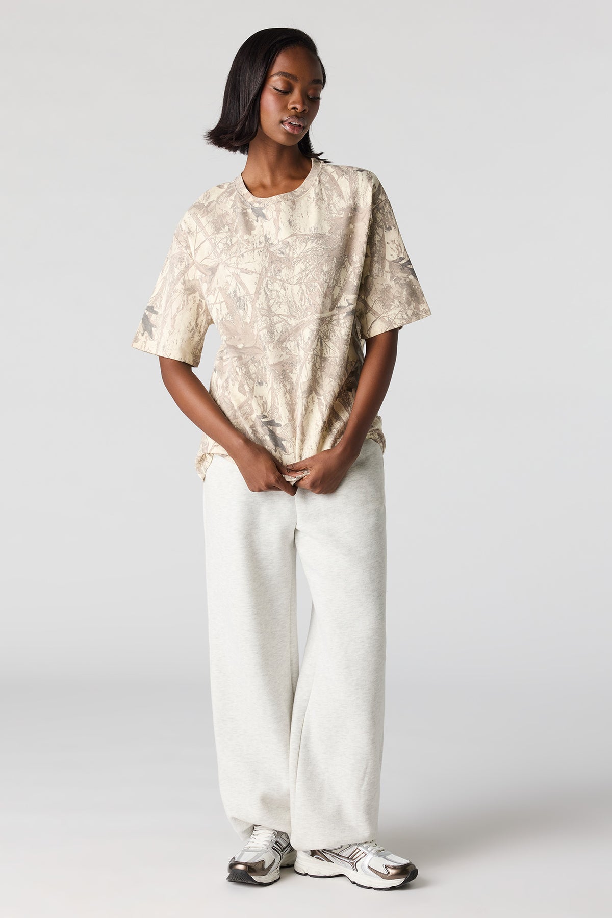 Alt View 3. Luxe Heavy Cotton Oversized Boxy T-Shirt - Camouflage