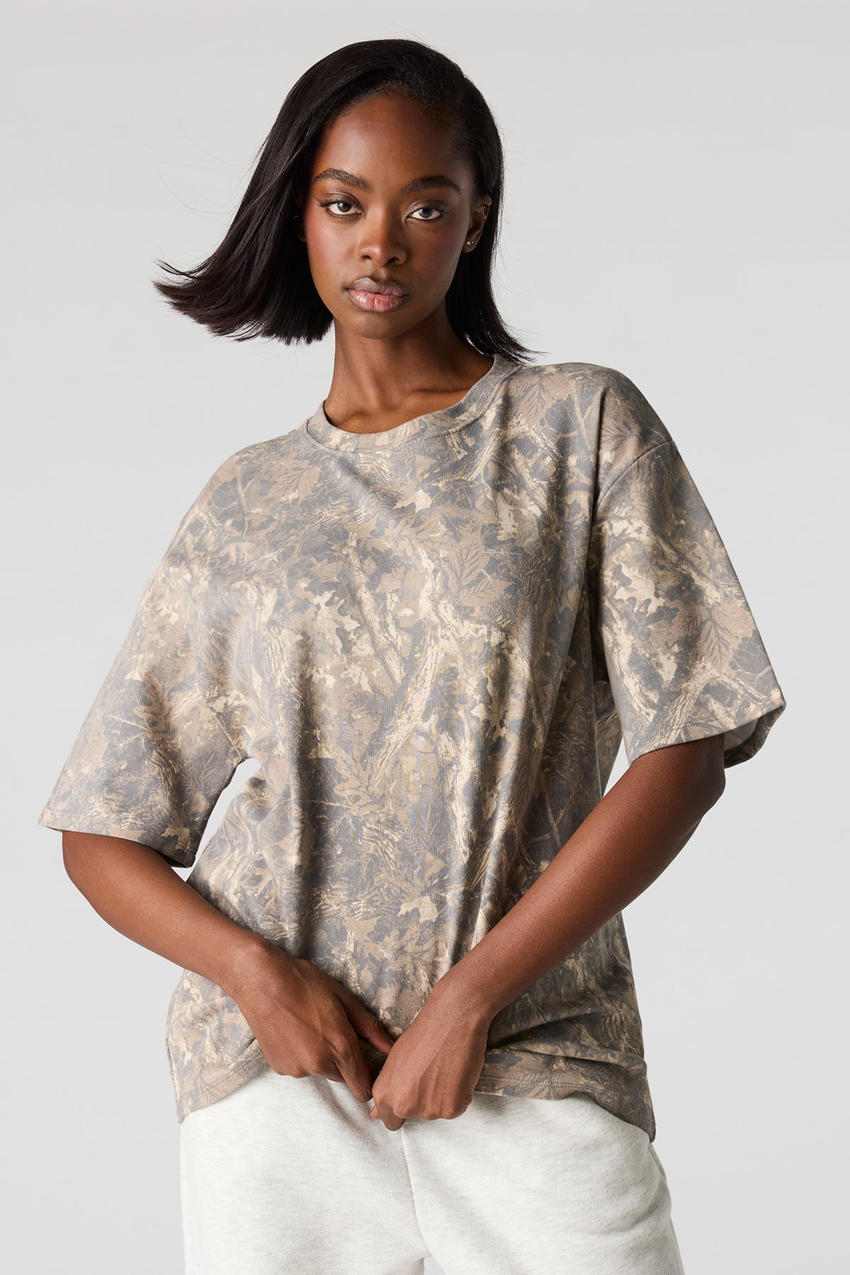 Luxe Heavy Cotton Oversized Boxy T-Shirt - Beige