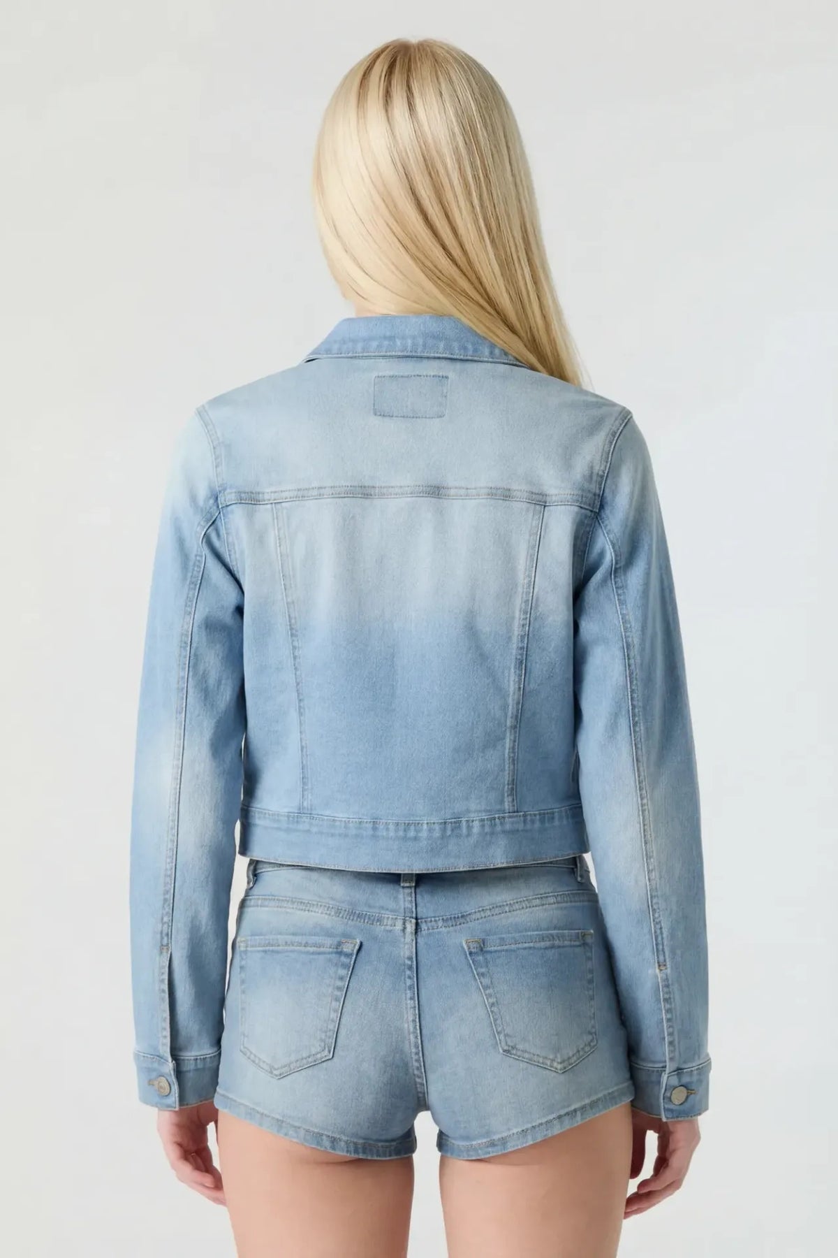 Alt View 4. Classic Denim Jacket - Light Denim Blue
