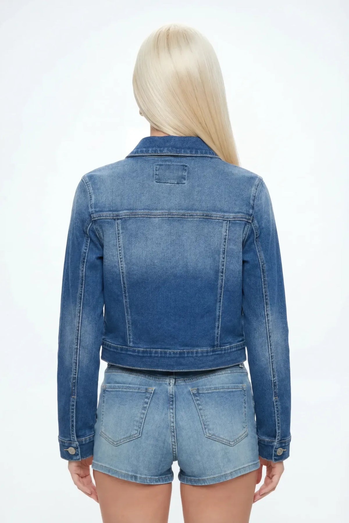 Alt View 3. Classic Denim Jacket - Medium Blue