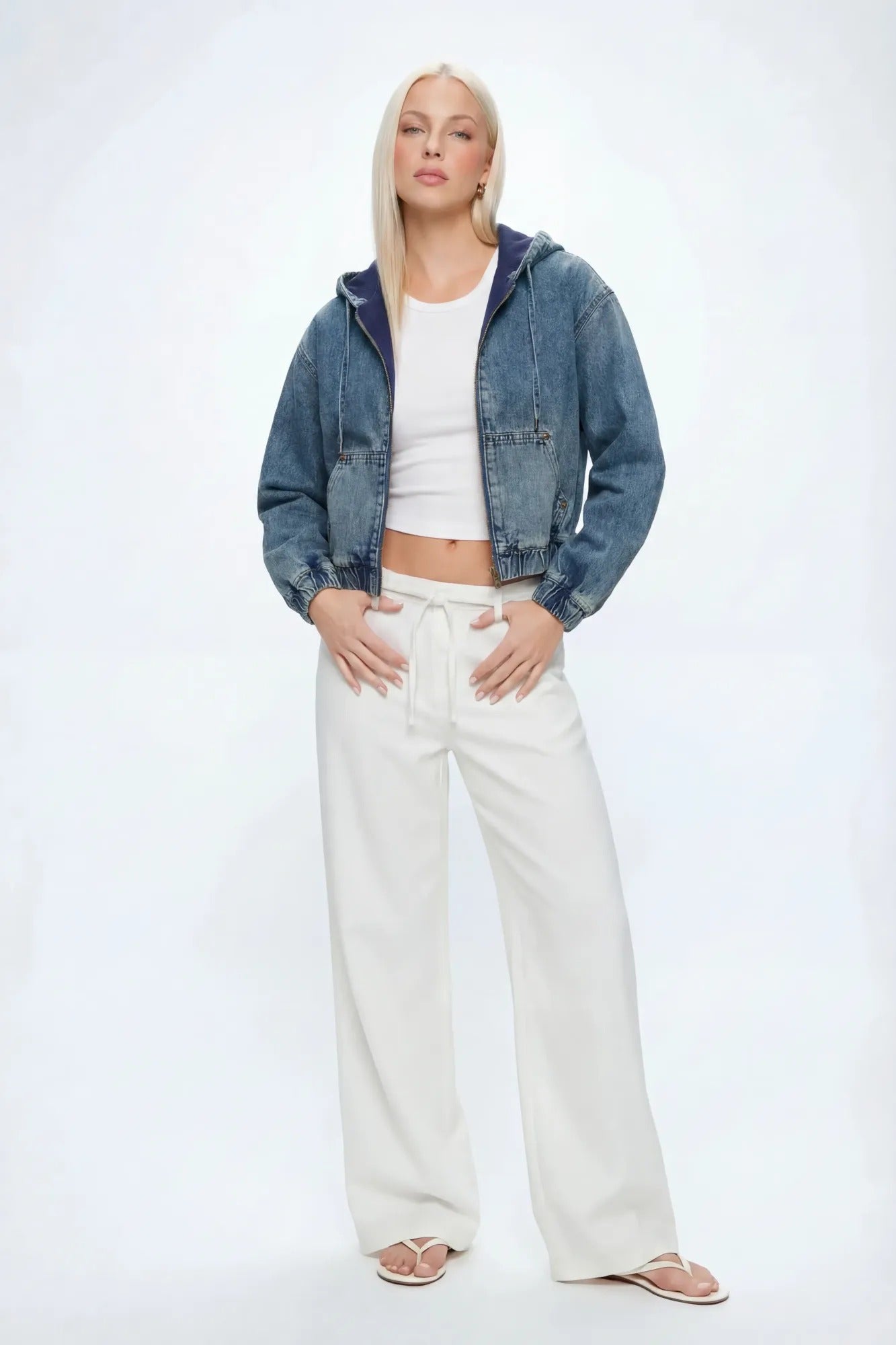 Denim Hooded Jacket – Charlotte Russe