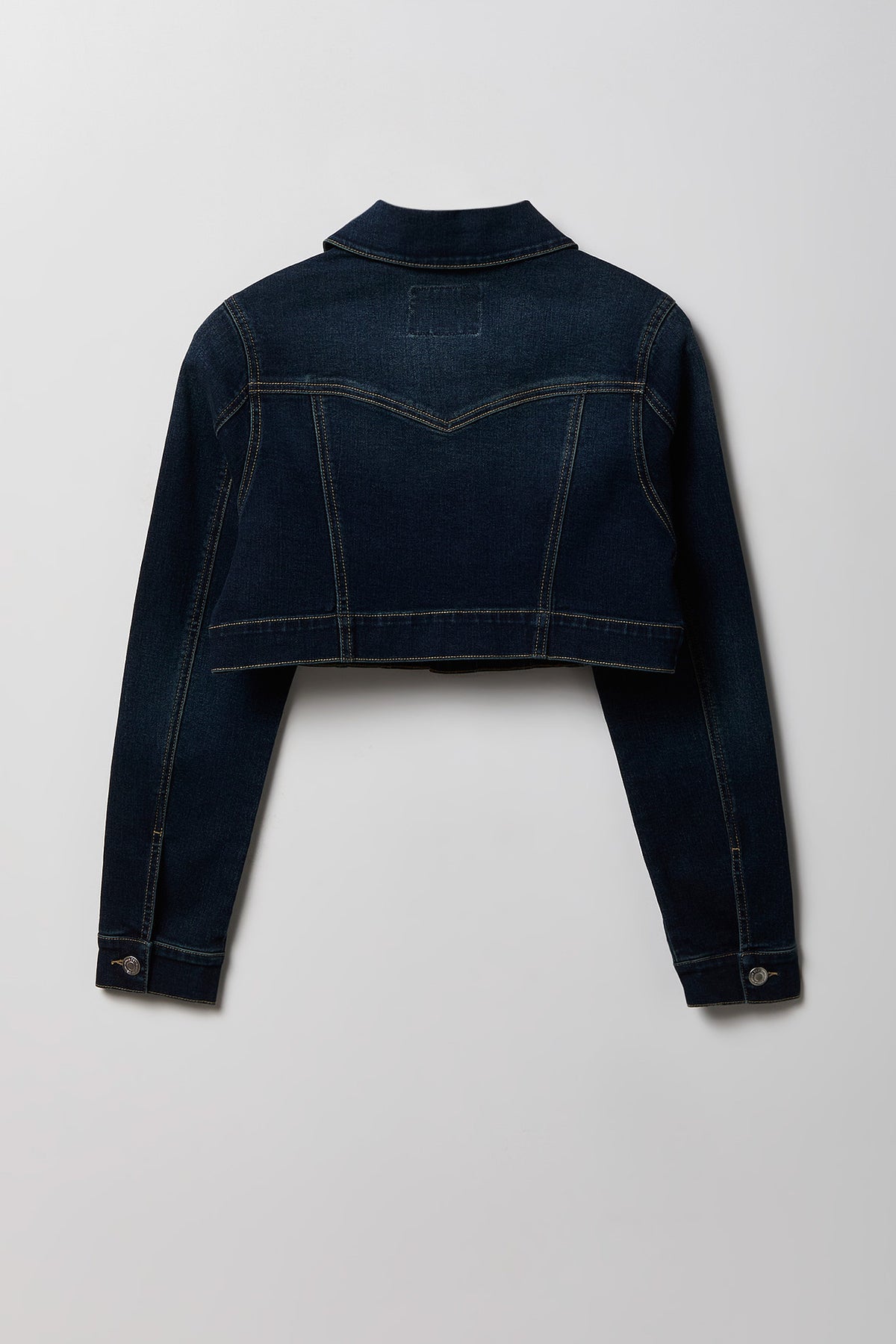 Alt View 5. Classic Cropped Denim Jacket - Denim Blue