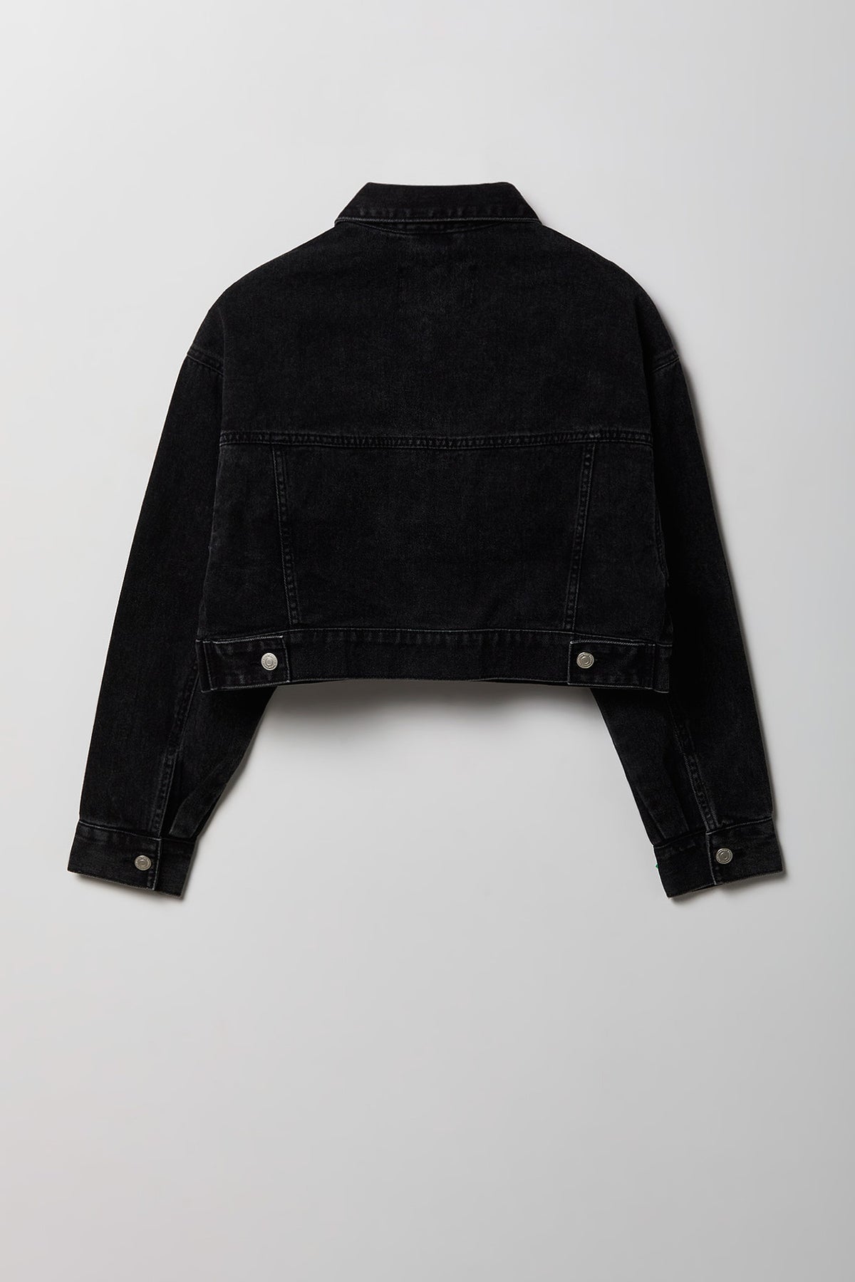 Alt View 5. Ripped Cropped Denim Jacket - Black