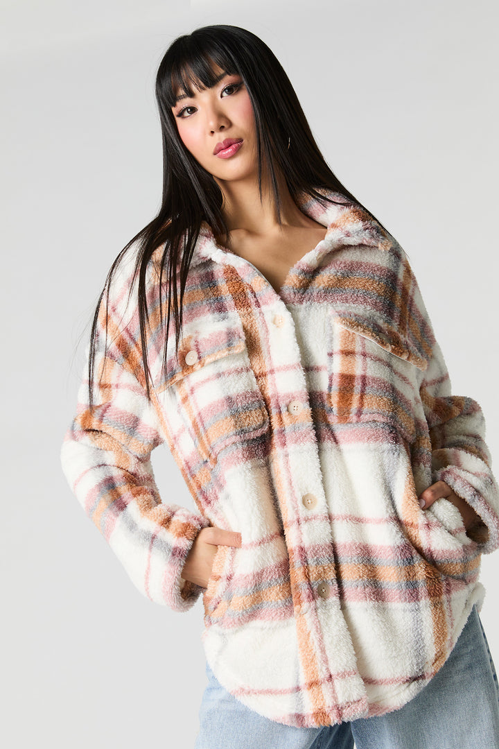 Sherpa Plaid Shacket