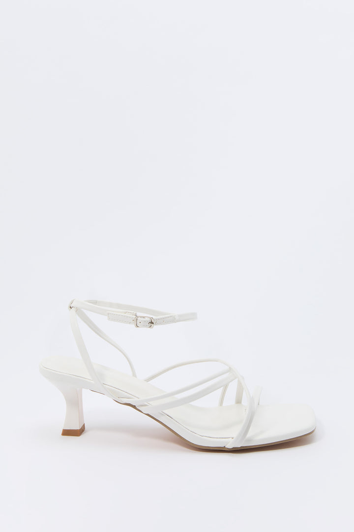 Strappy Open Toe Kitten Heel