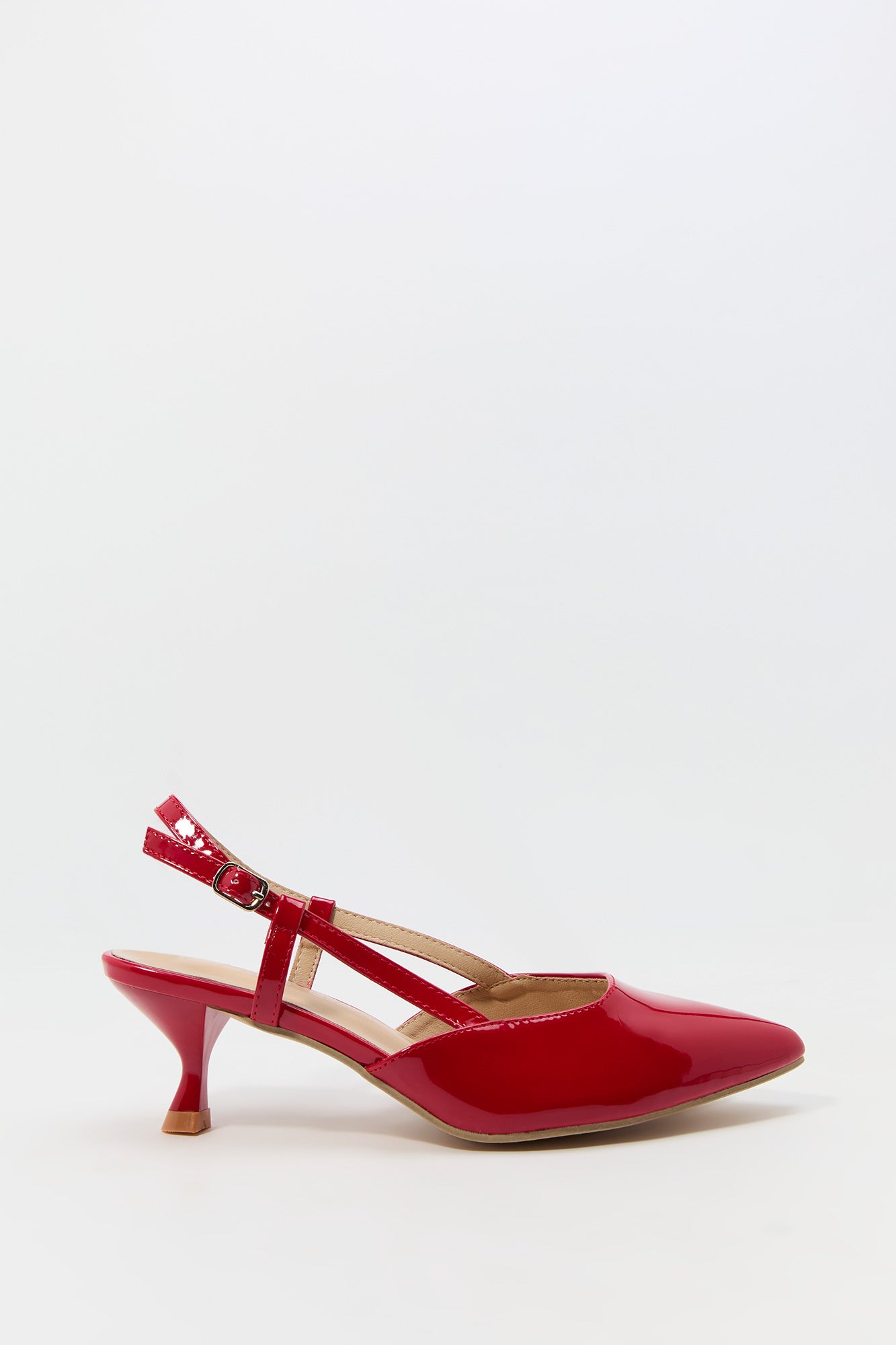 Pointed Toe Slingback Kitten Heel