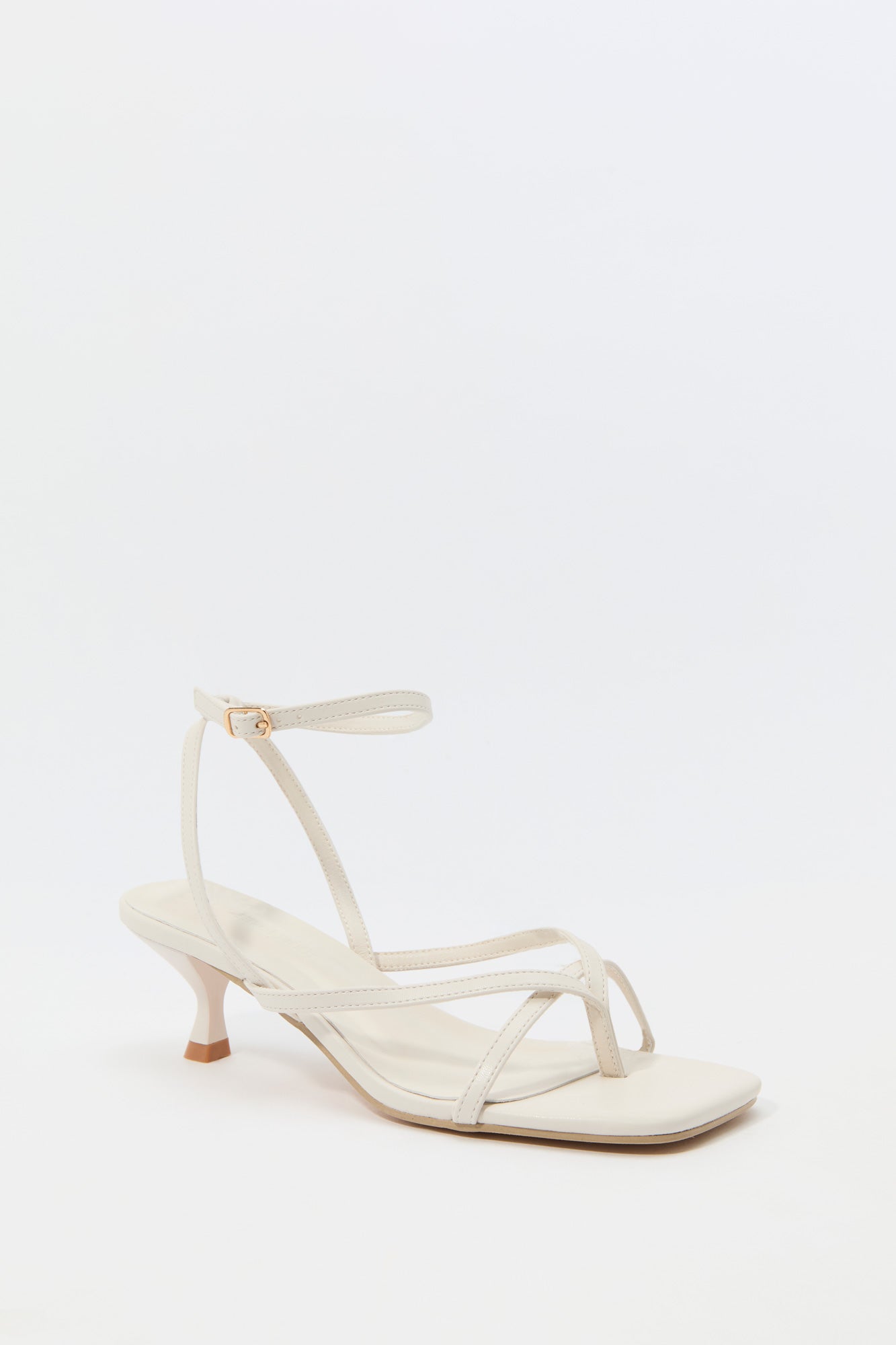 Strappy Open Toe Kitten Heel