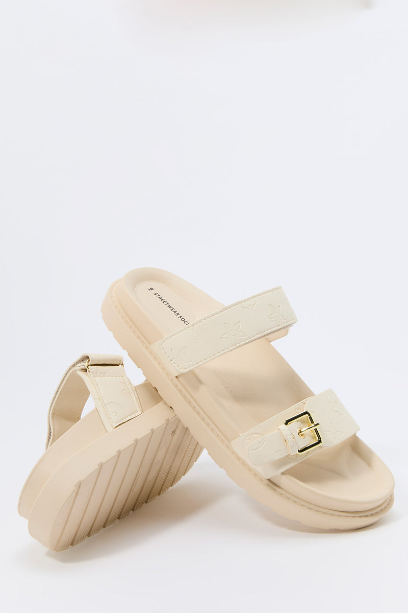 Status Print Buckle Sandal