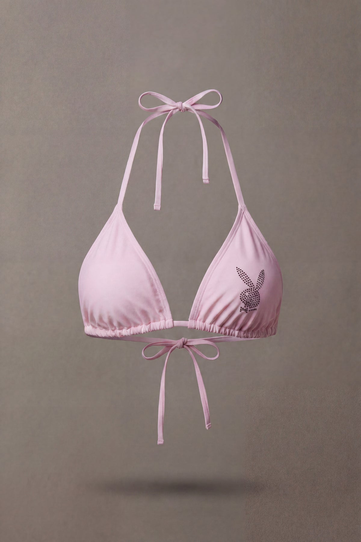 Alt View 2. Playboy Rhinestone Triangle Bikini Top - Light Pink