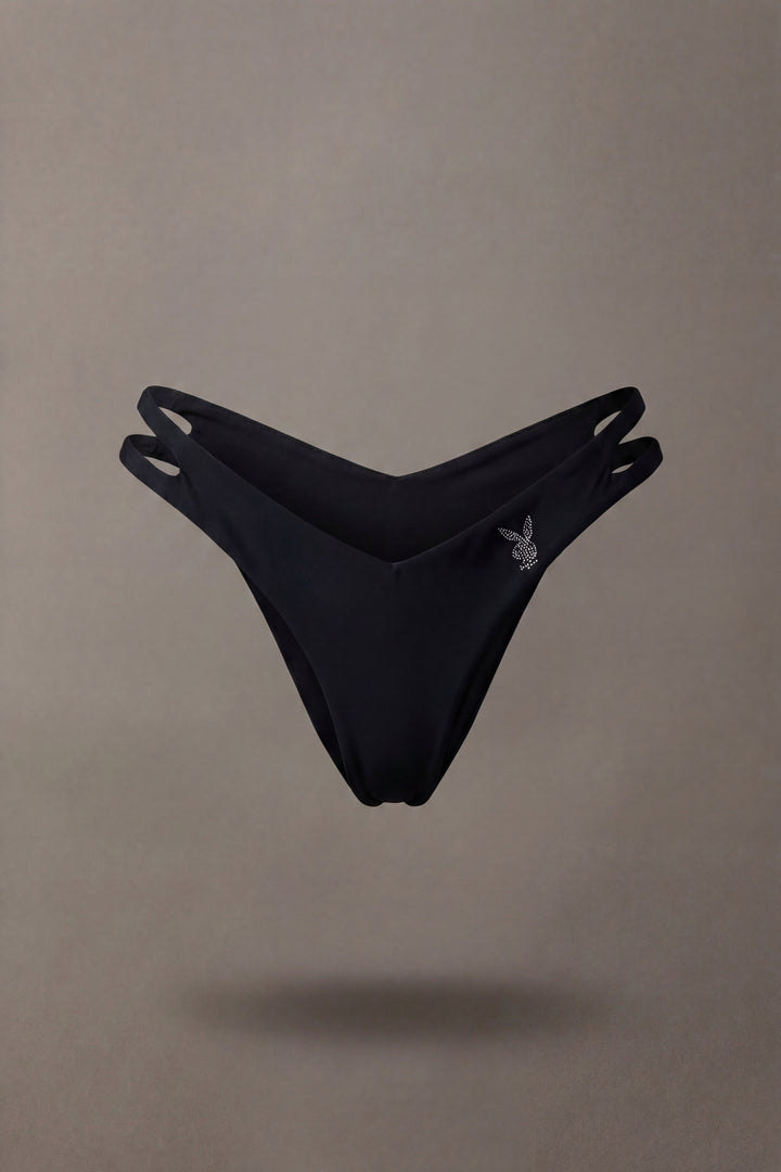Playboy Rhinestone Brazilian Bikini Bottom