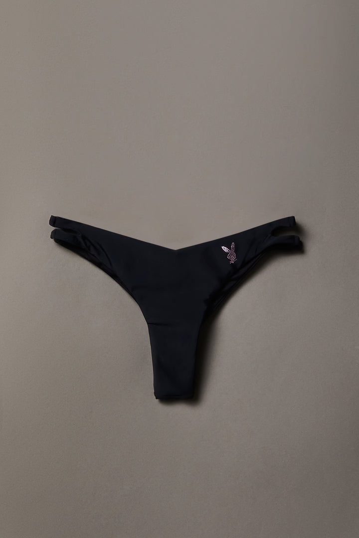 Playboy Rhinestone Brazilian Bikini Bottom