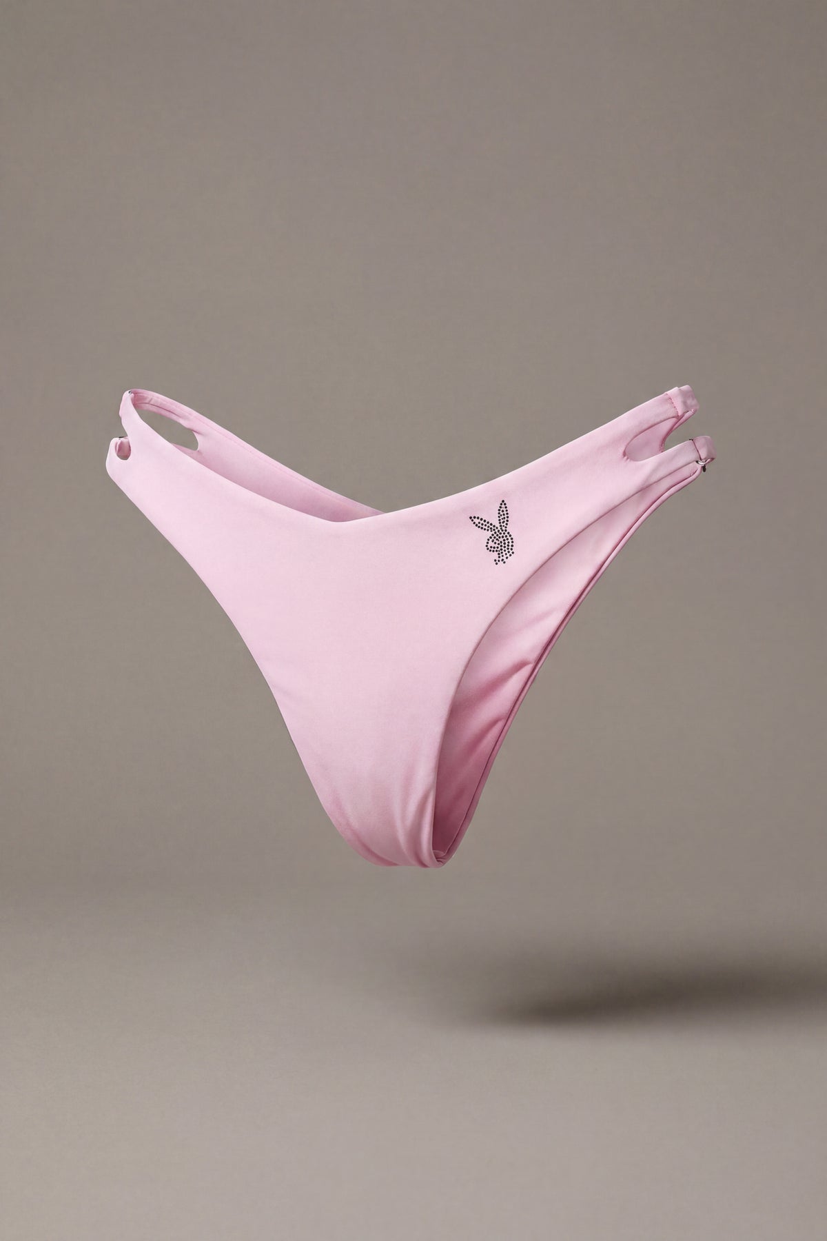 Playboy Rhinestone Brazilian Bikini Bottom - Light Pink