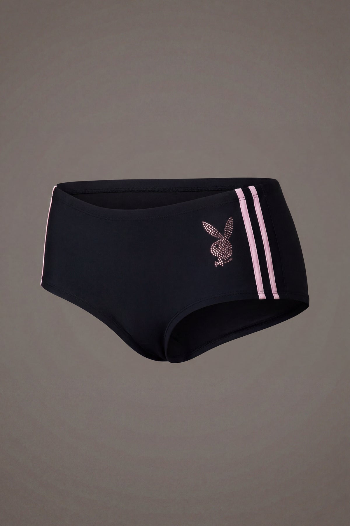 Playboy Rhinestone Cheeky Bikini Bottom - Black