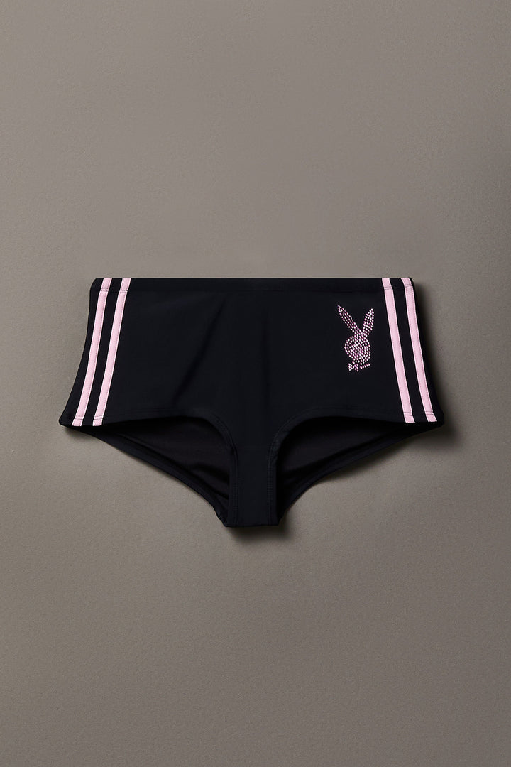 Playboy Rhinestone Cheeky Bikini Bottom