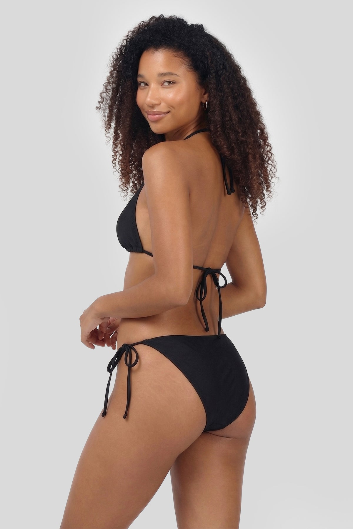 Alt View 2. Brazilian Bikini Bottom - Black