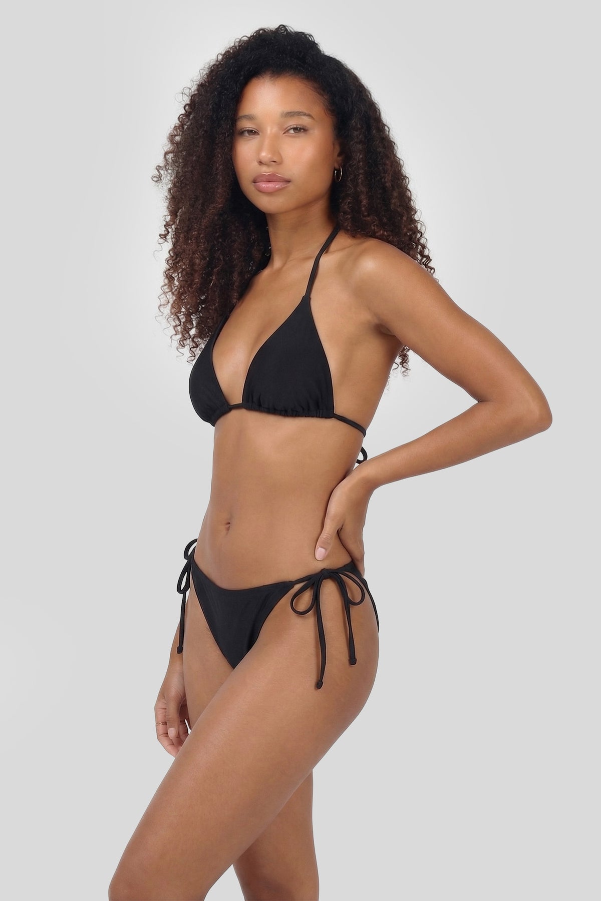 Alt View 3. Brazilian Bikini Bottom - Black