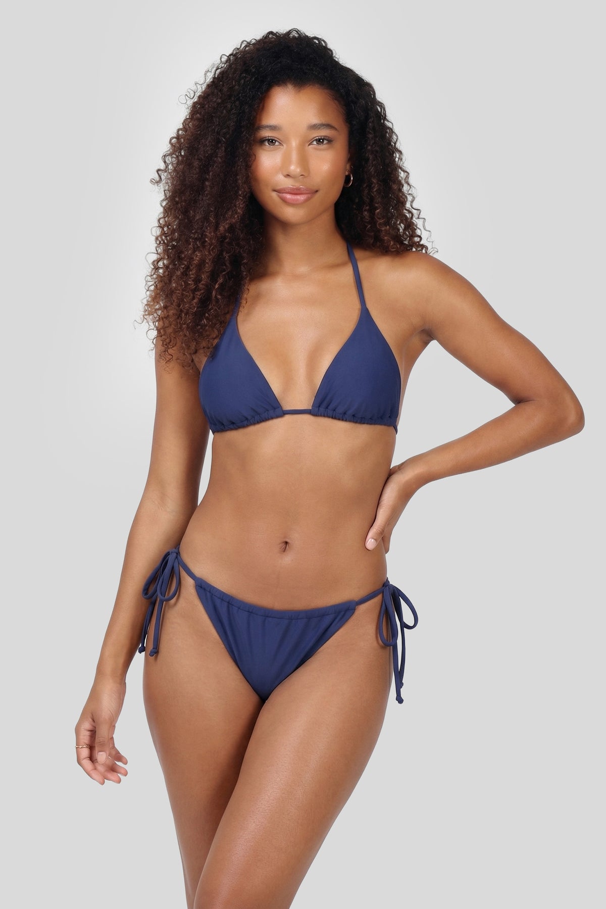 Alt View 3. Brazilian Bikini Bottom - Navy