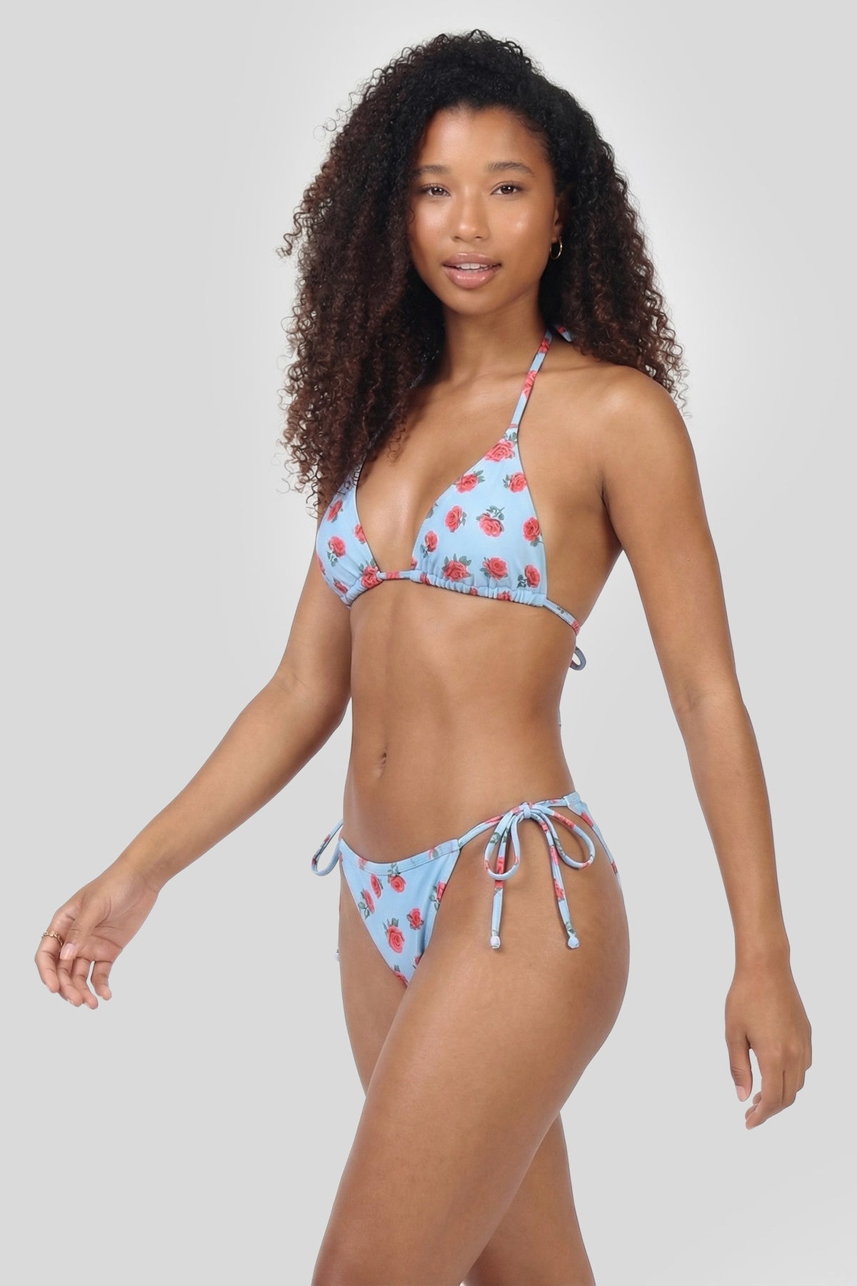 Alt View 3. Brazilian Bikini Bottom - Light Blue