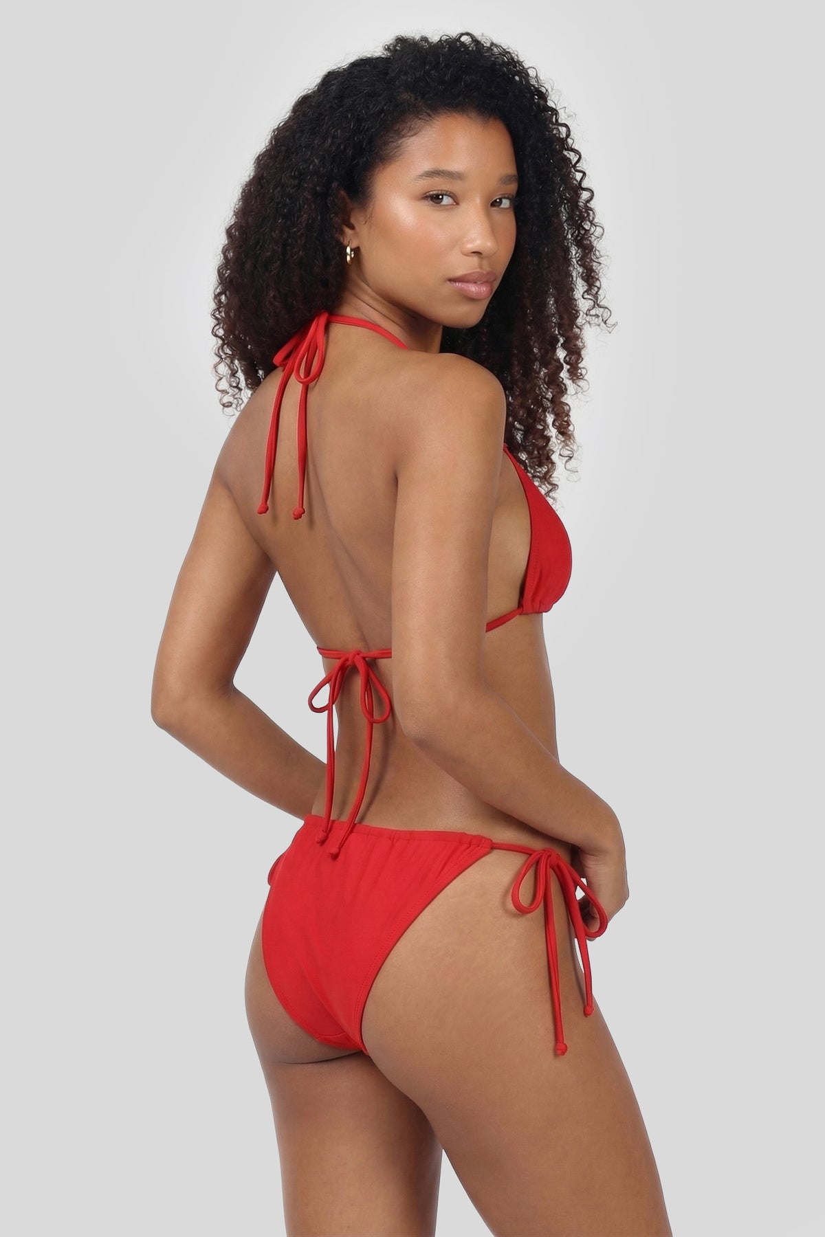 Alt View 2. Brazilian Bikini Bottom - Red