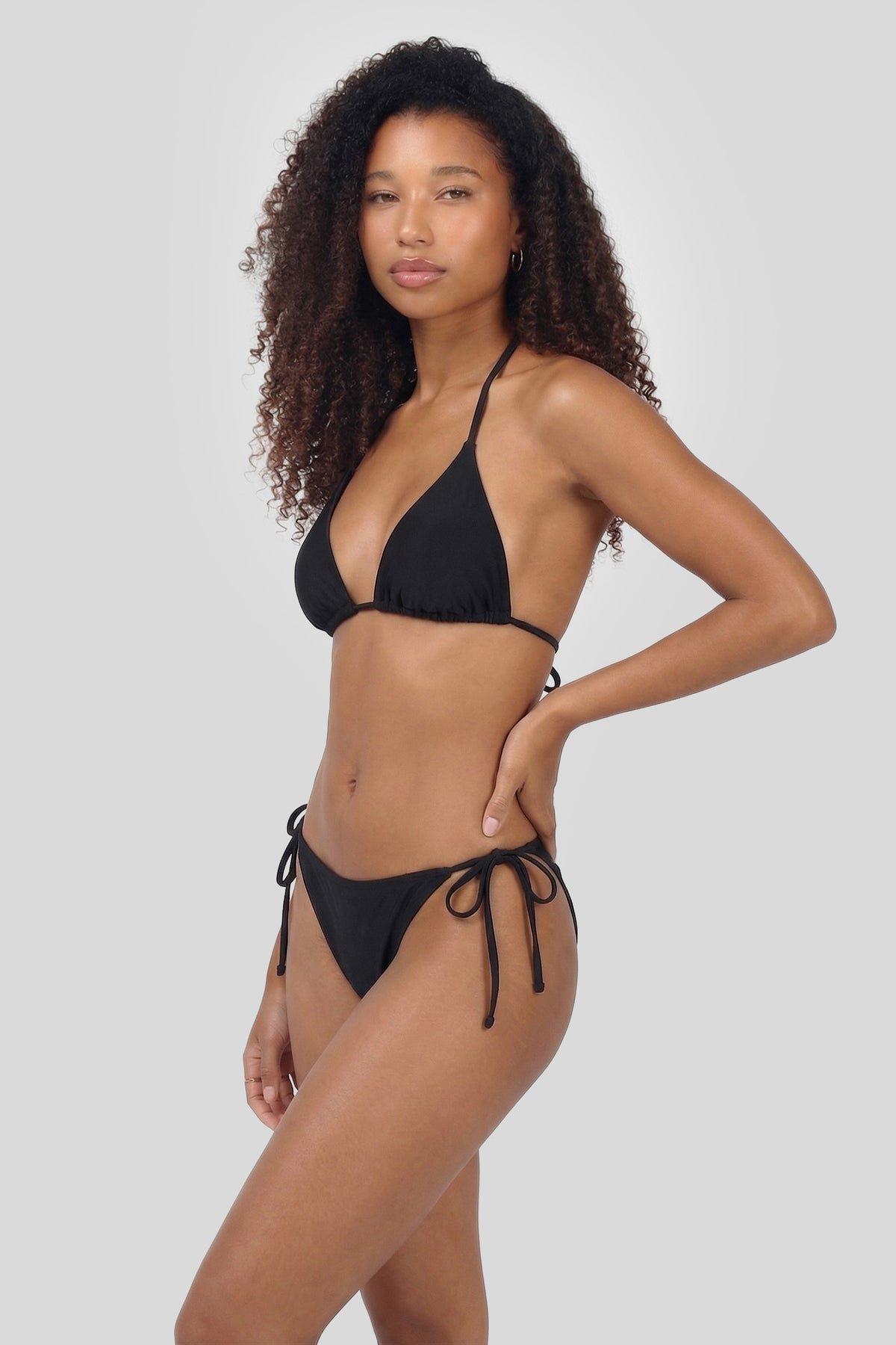 Alt View 3. Triangle Bikini Top - Black