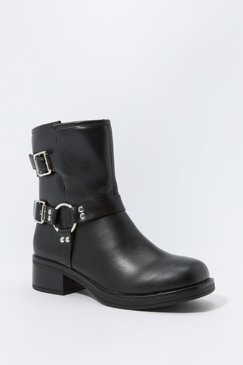 Faux Leather Buckled Boot Faux Leather Buckled Boot 2