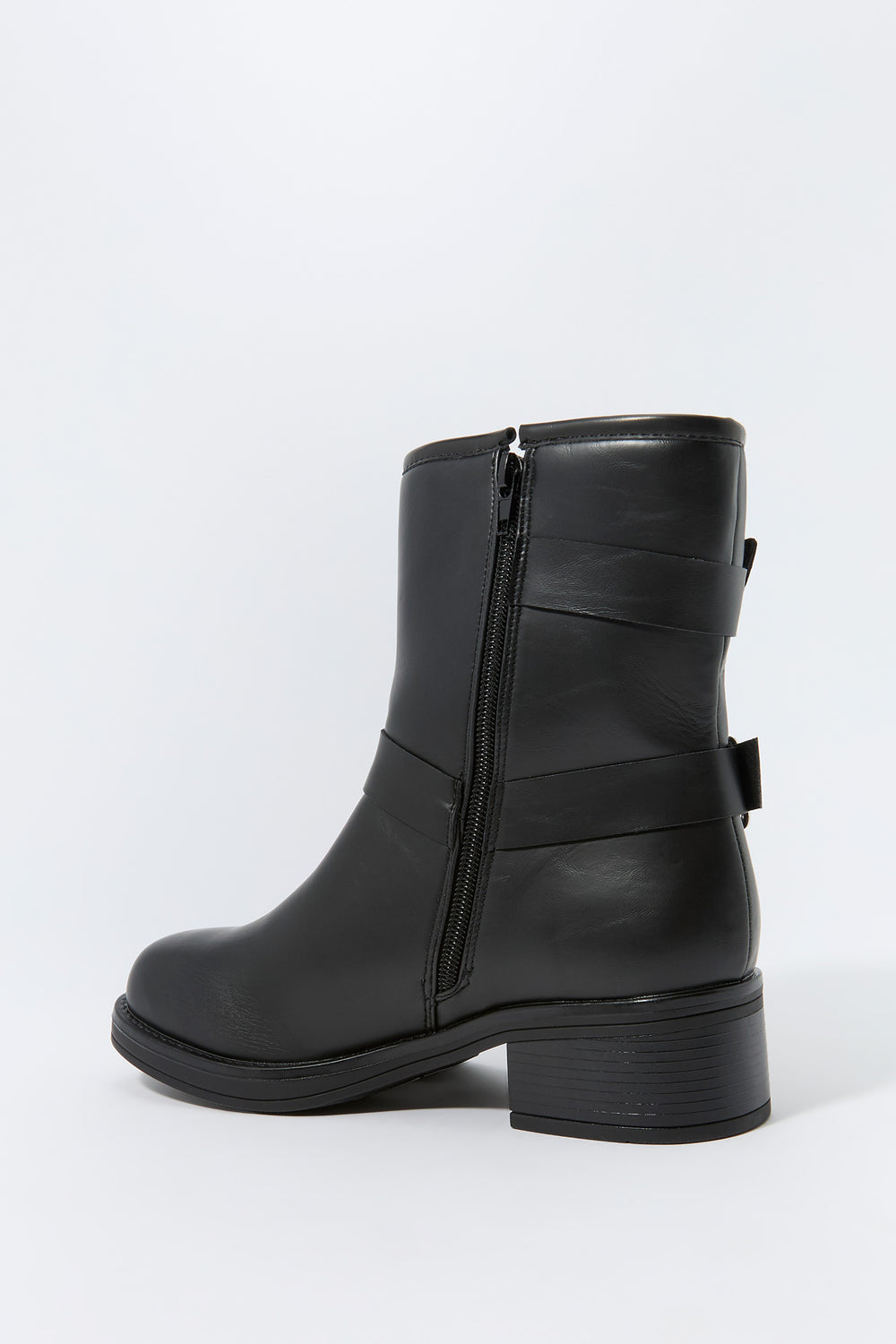 Faux Leather Buckled Boot Faux Leather Buckled Boot 3
