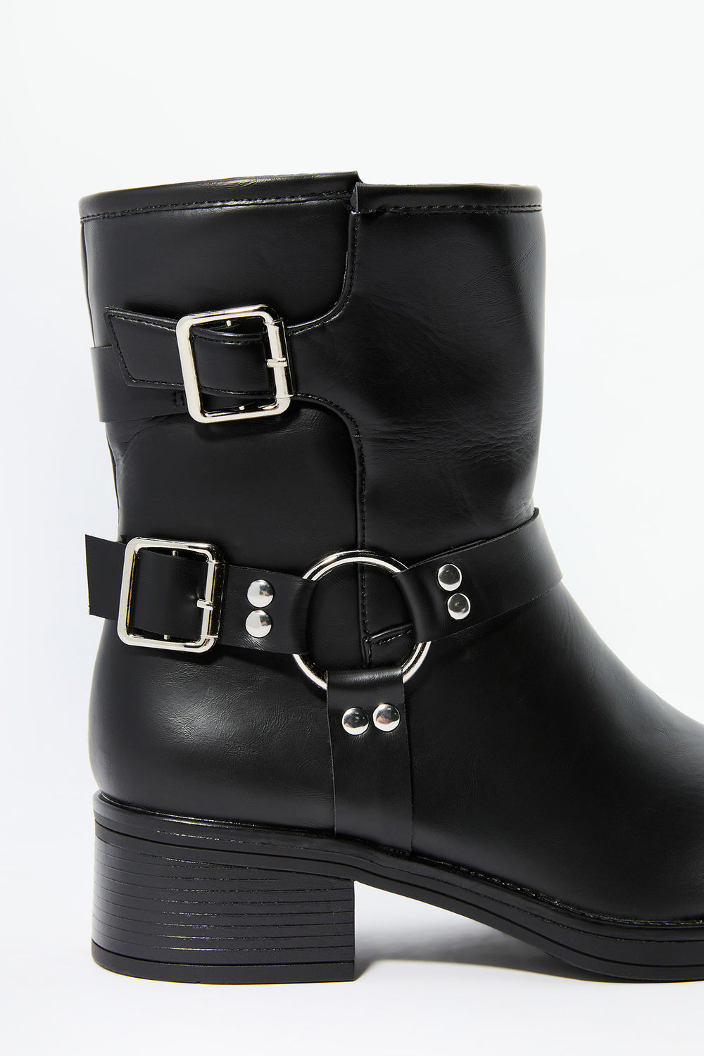 Faux Leather Buckled Boot Faux Leather Buckled Boot 4