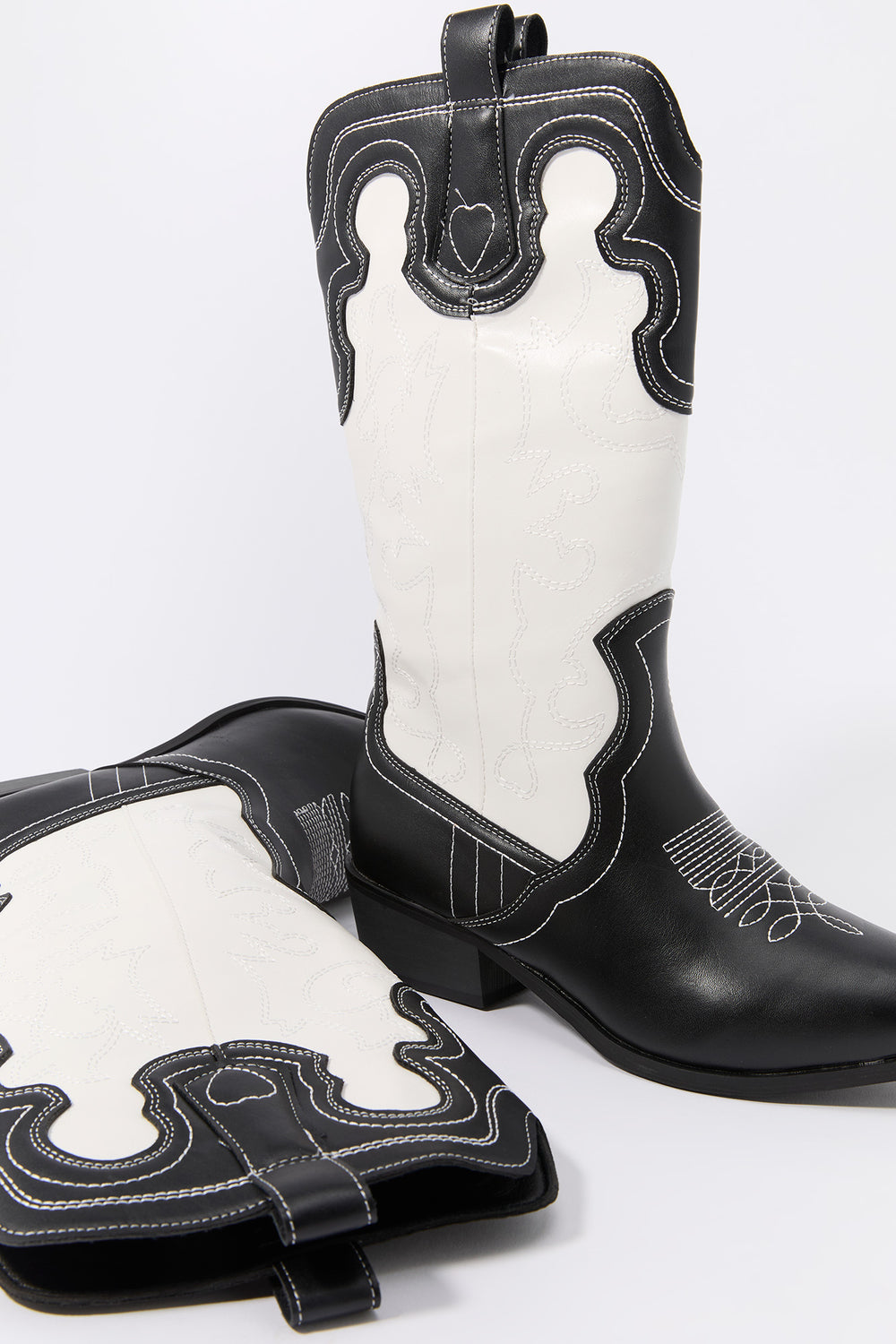 Black and White Cowboy Boot Black and White Cowboy Boot 4