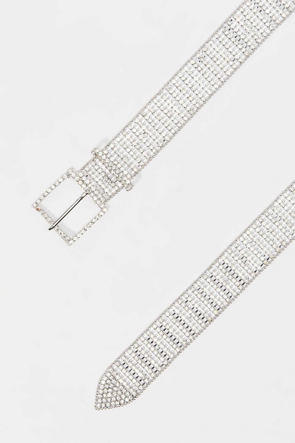 Rhinestone Square Buckle Belt