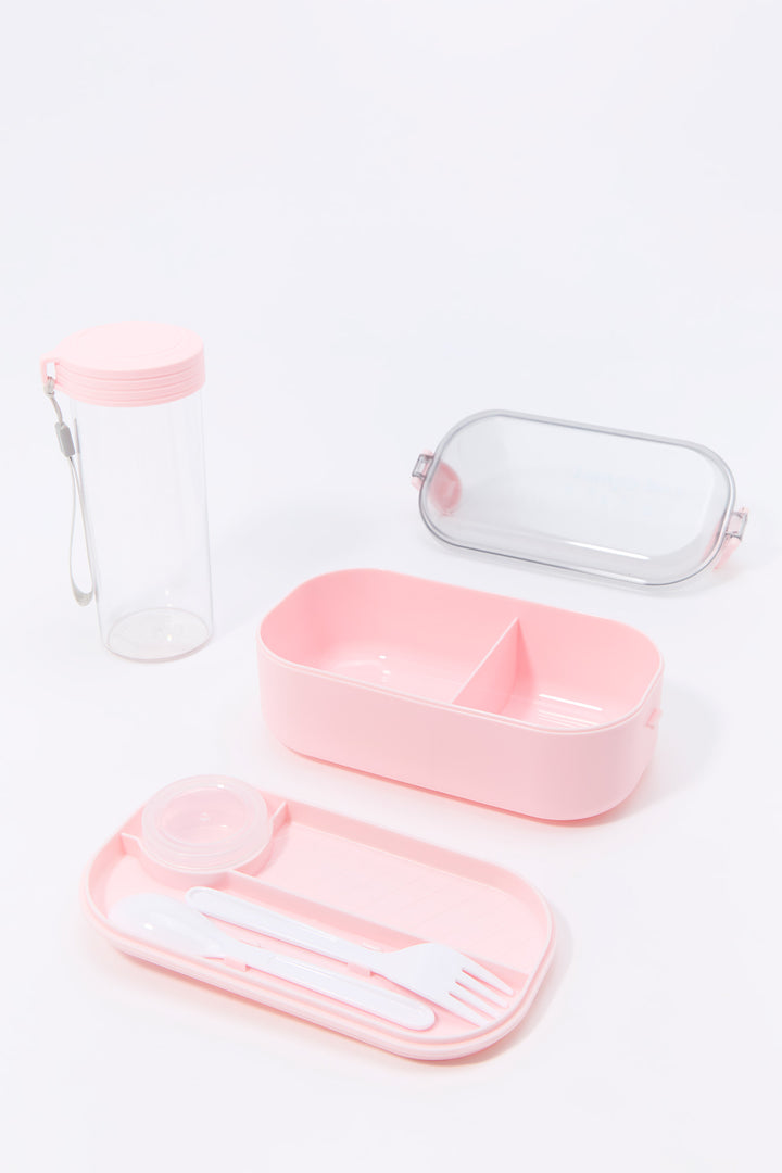 Lunch Box & Water Bottle Set (4 Pcs)