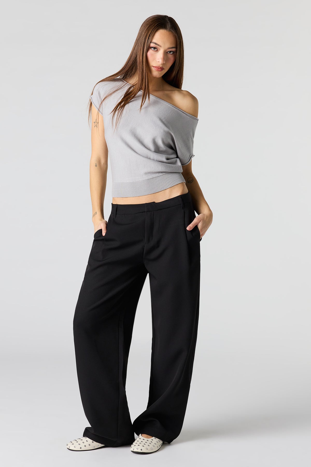 Alt View 10. Dolman Short Sleeve Knit Top - Ivory