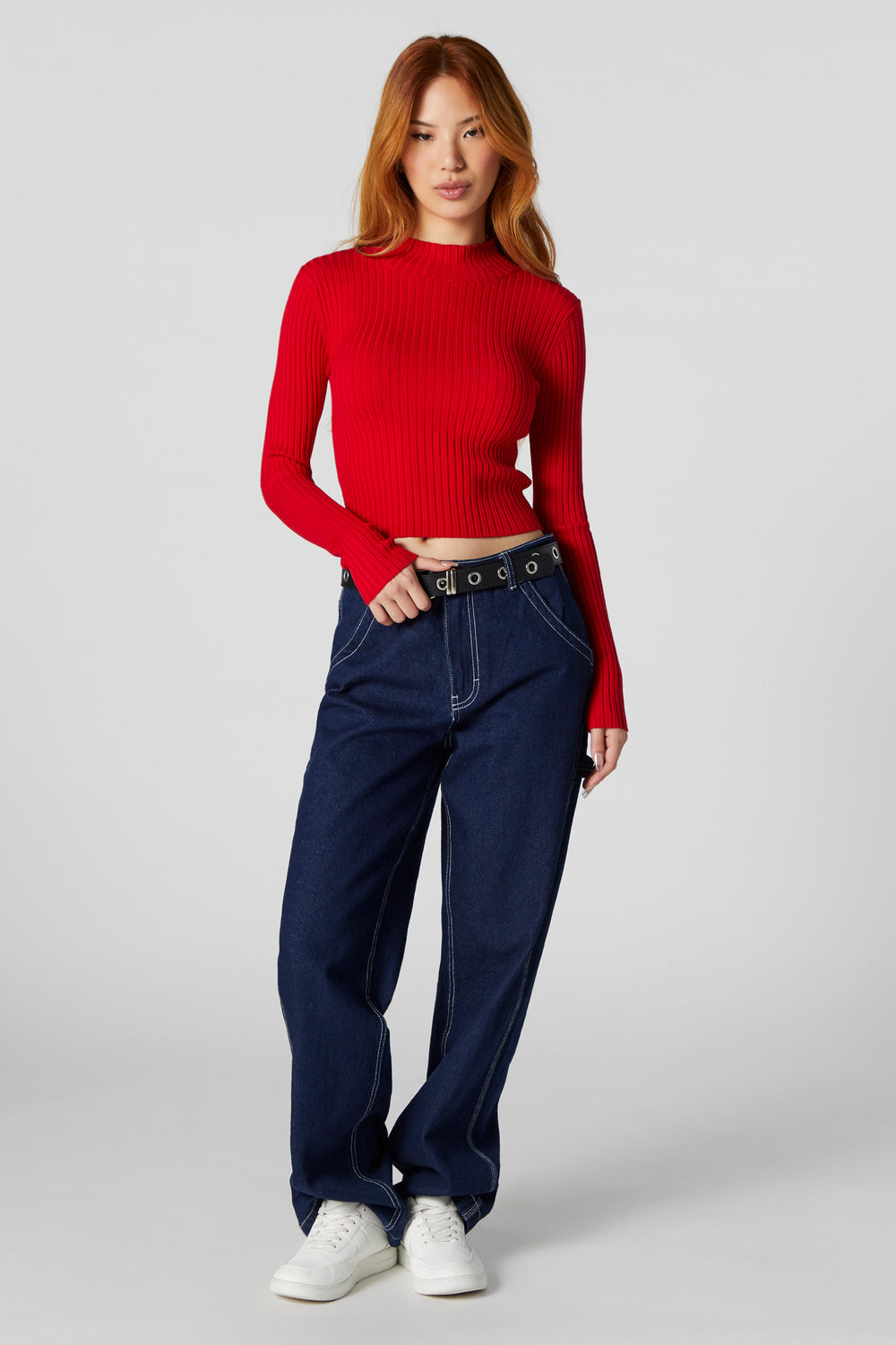 Ribbed Knit Mock Neck Sweater Ribbed Knit Mock Neck Sweater 12