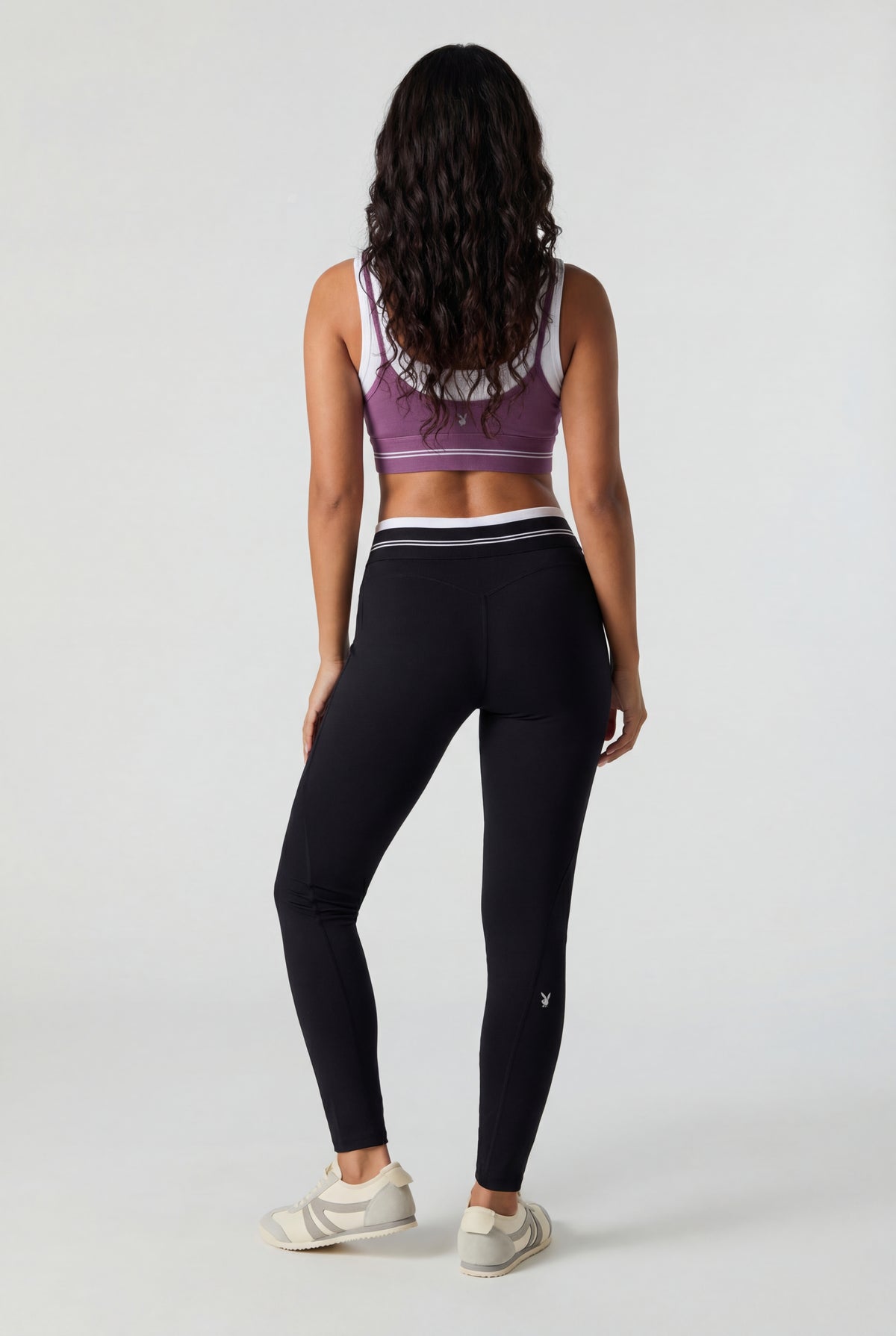 Alt View 2. Playboy High Density Layered Sports Bra - Purple