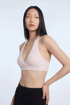 Active High Density Surplice Halter Bra