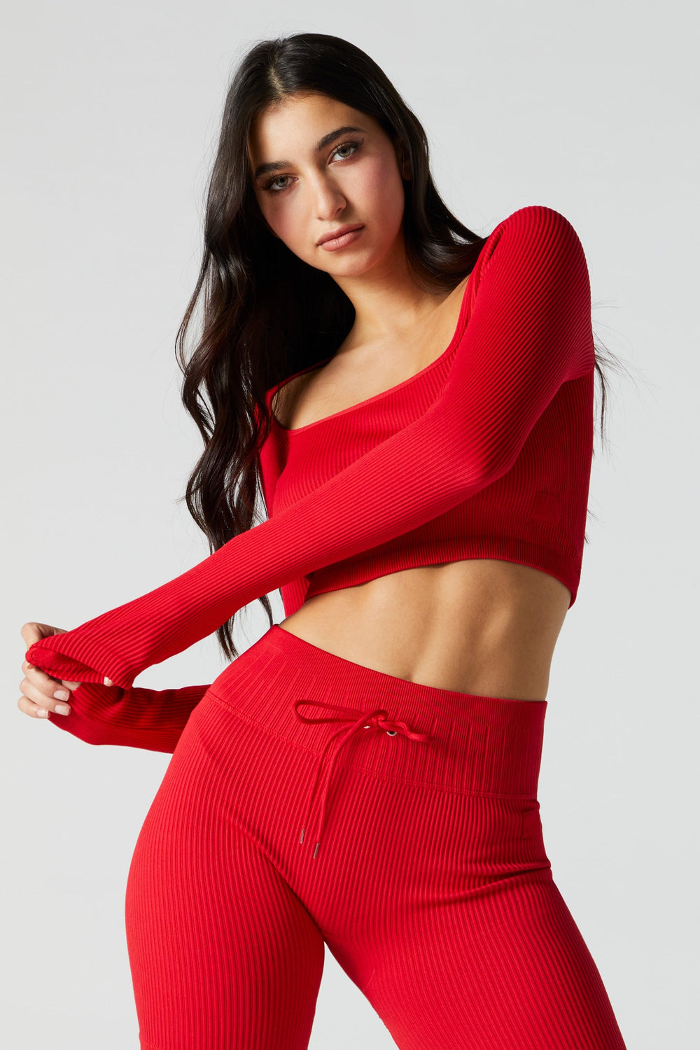 Red Sommer Ray Active Seamless Long Sleeve Top Red Sommer Ray Active Seamless Long Sleeve Top 1