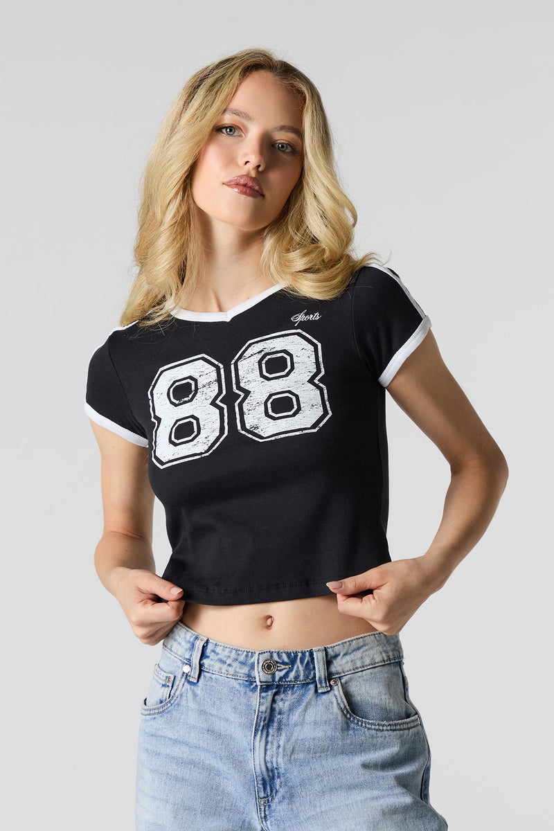 Graphic Contrast Hem Baby T-Shirt