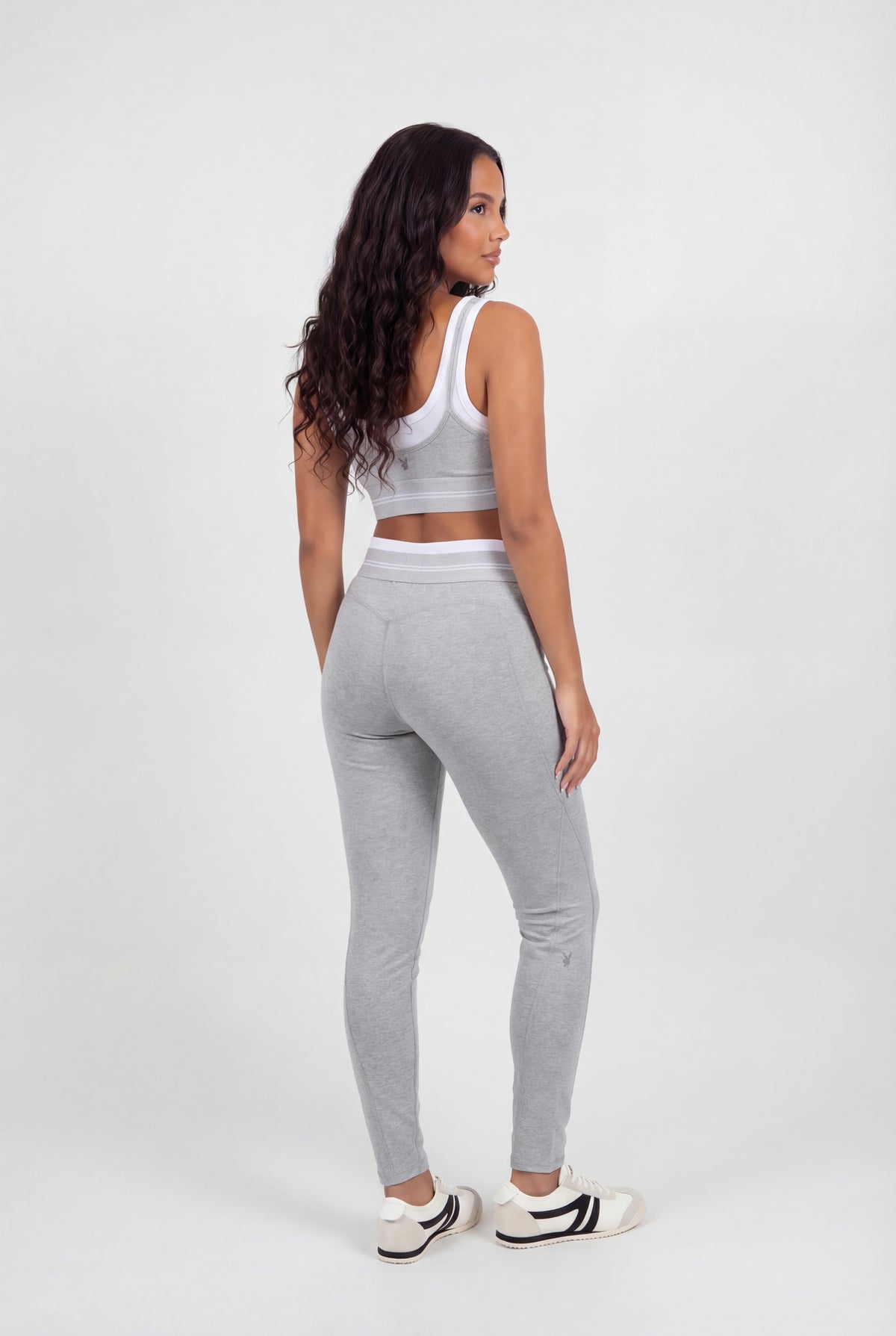 Alt View 2. Playboy Active High Density Legging - Heather Grey