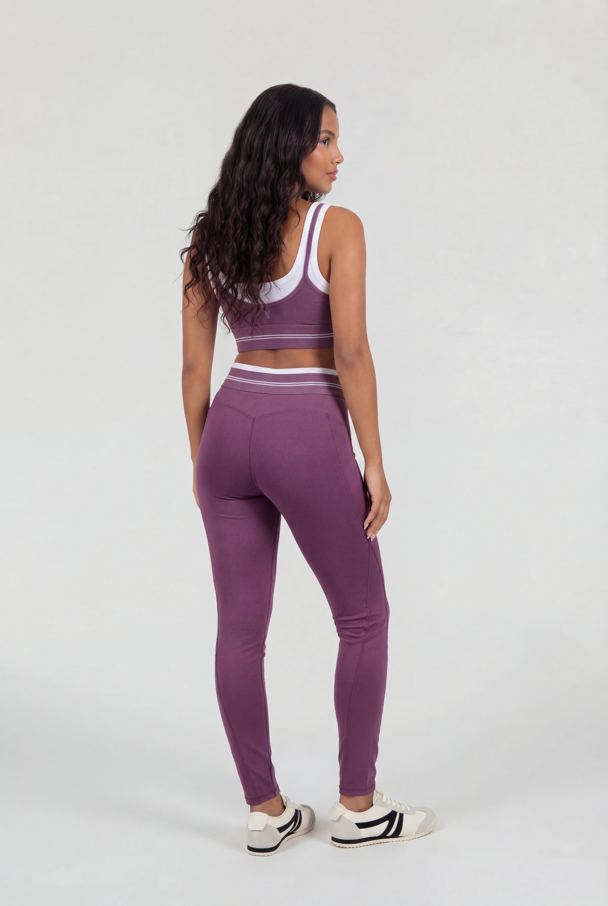 Alt View 2. Playboy Active High Density Legging - Purple