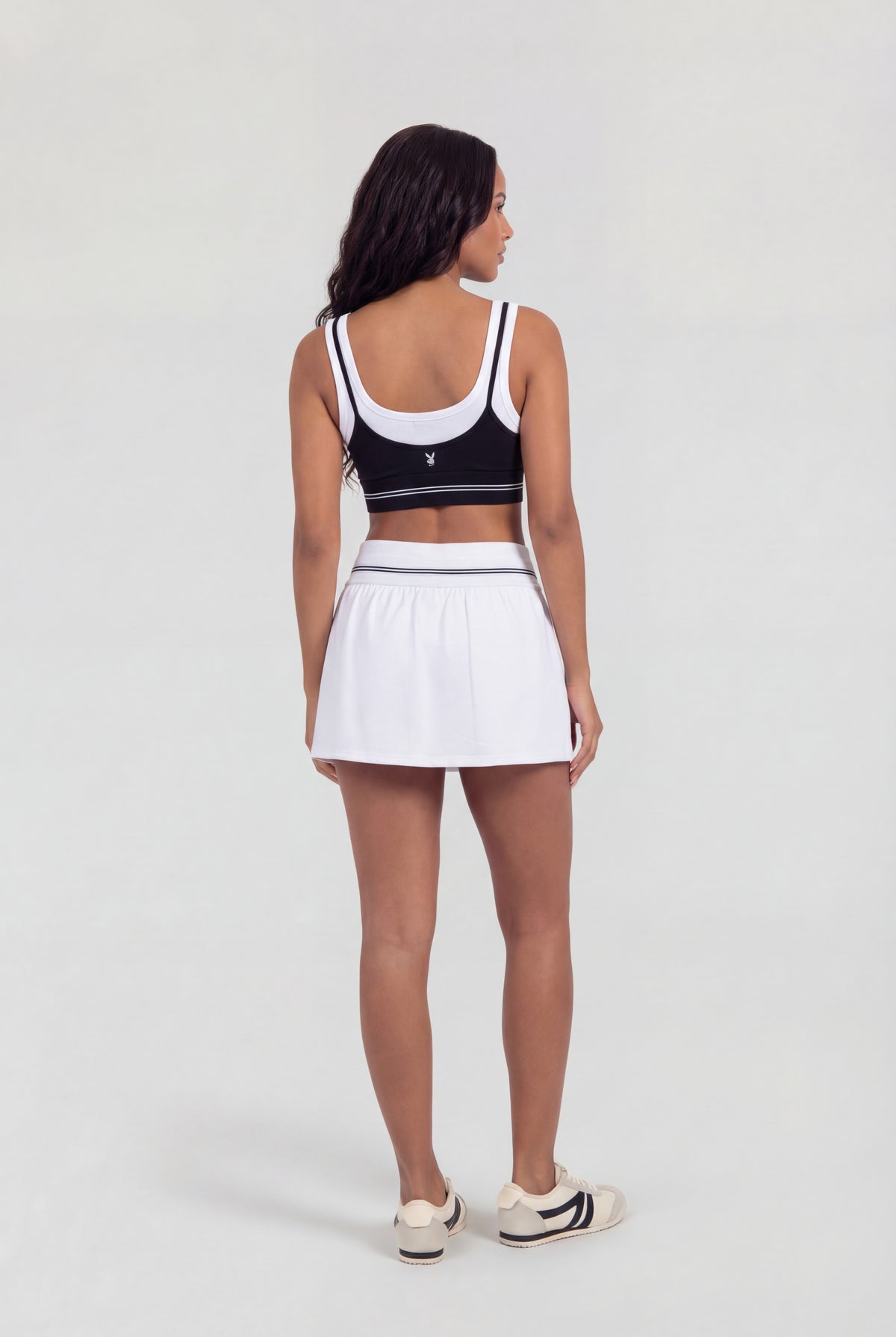 Alt View 3. Playboy Active High Density Skort - White