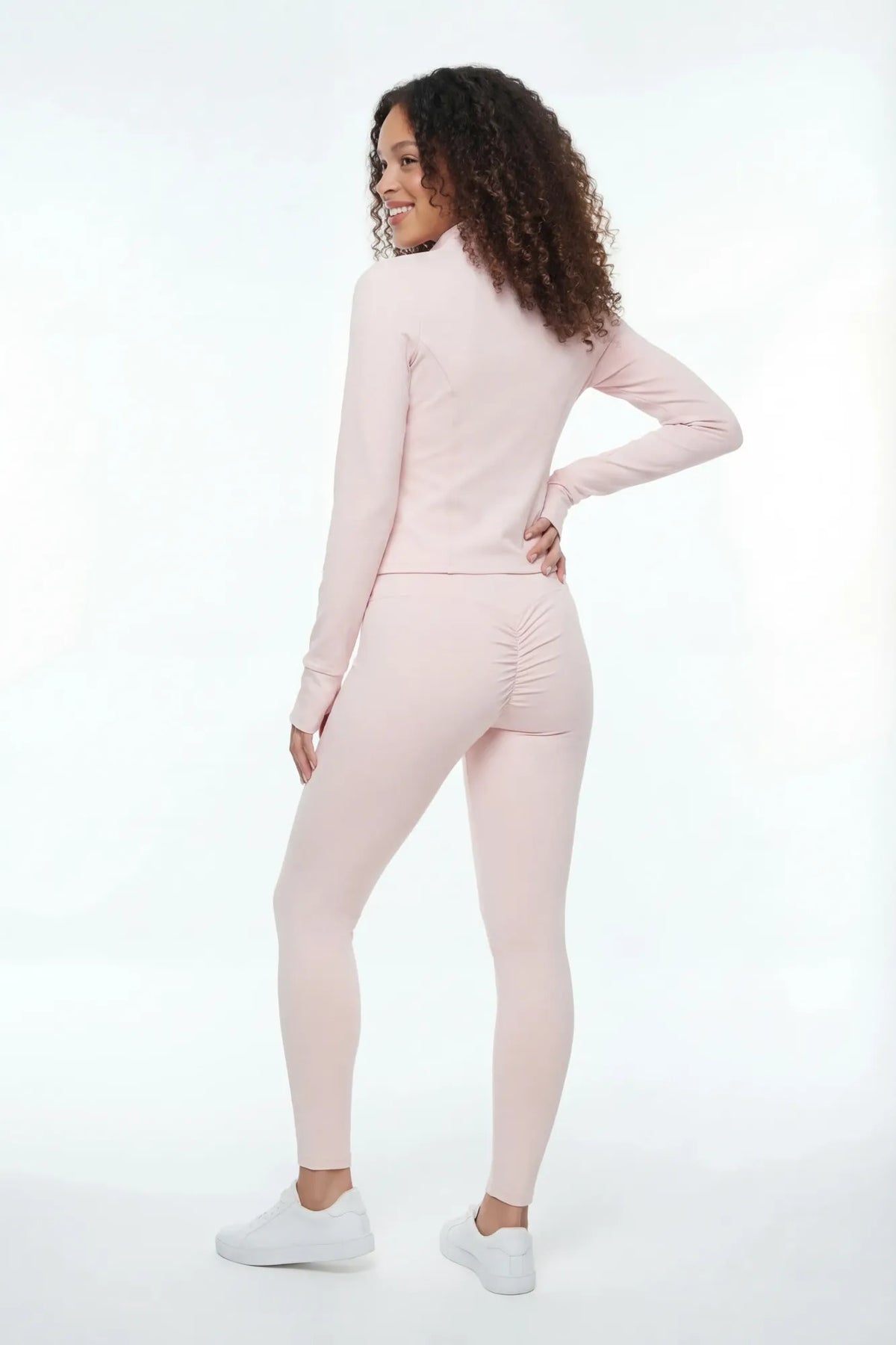 Alt View 3. Active High Density Scrunch Legging - Light Pink