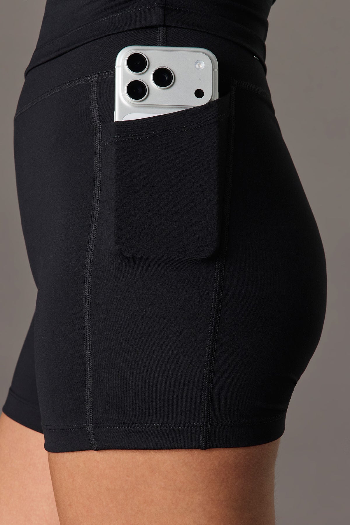 Alt View 4. Playboy Active High Density Rhinestone Short 4" - Black