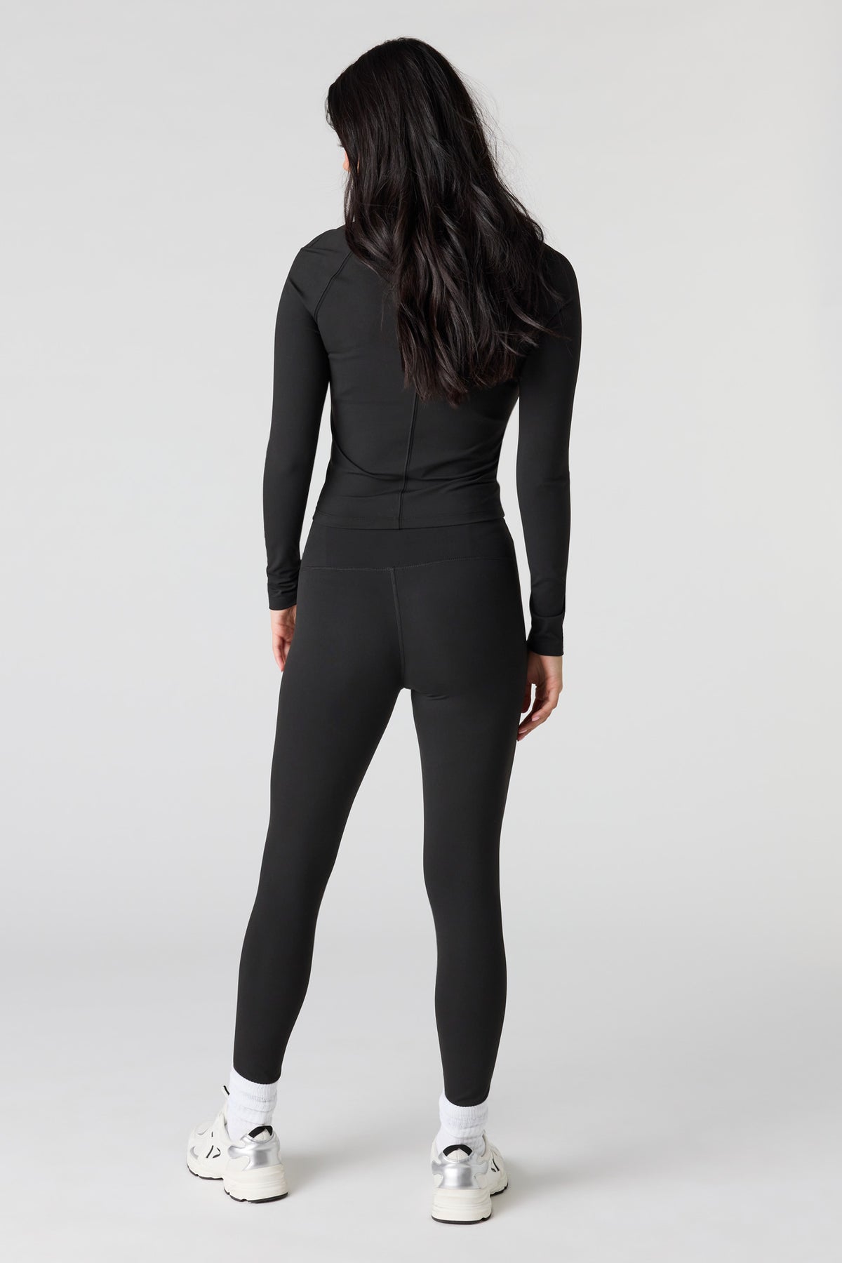 Alt View 3. Active High Density Solid Legging - Black