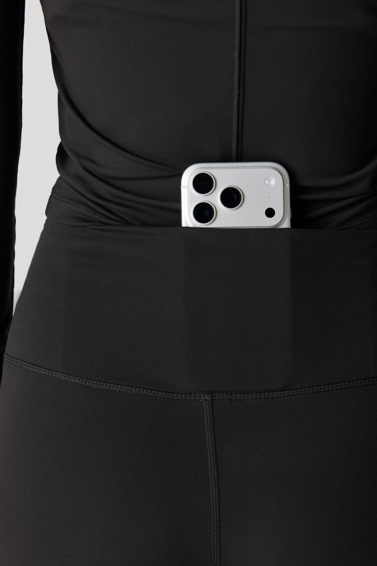 Alt View 4. Active High Density Solid Legging - Black