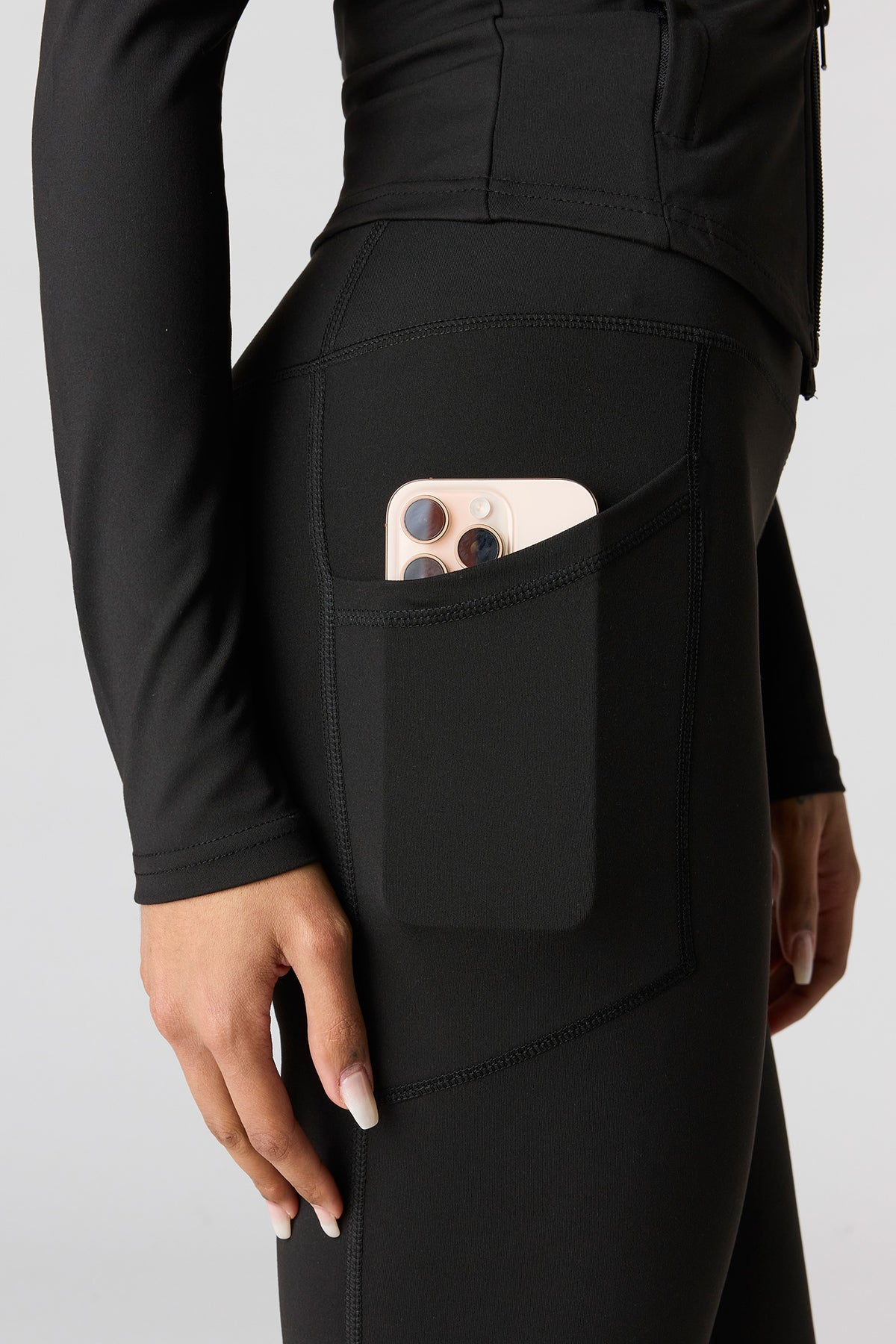 Alt View 9. Active High Density Side Pocket Legging - Pink